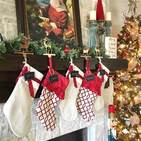 Sleigh and Reindeer Stocking Holders for Dark Wood Mantel - Soul & Lane