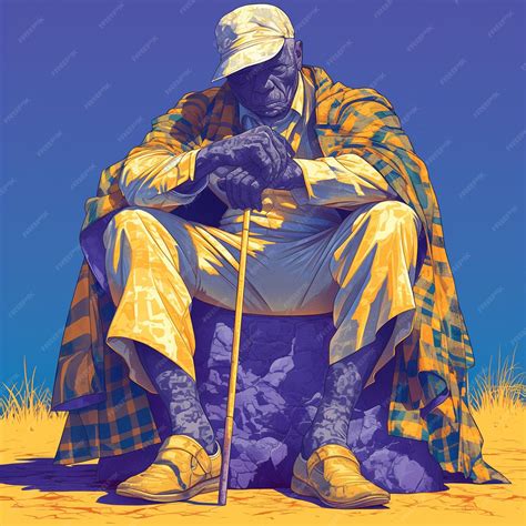 Zimbabwean man in traditional stone sculptors outfit | Premium AI ...