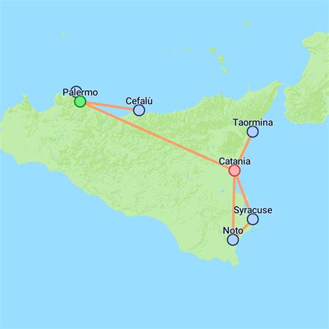 Sicily Palermo Mapa Szukacz