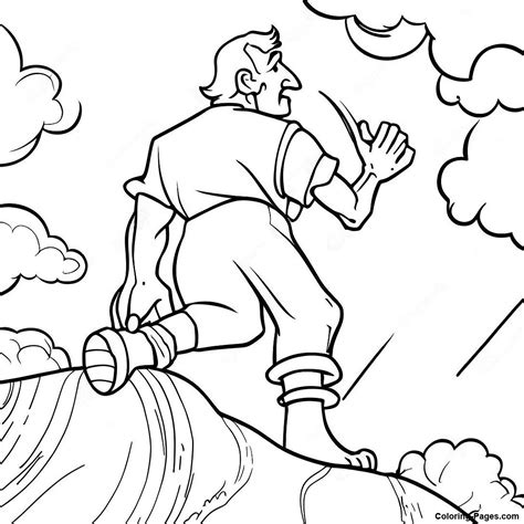 Bfg Giant In The Sky Coloring Page | Coloring-Pages.com