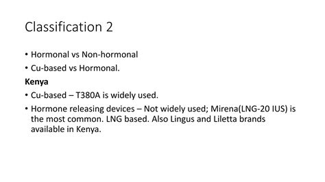 Intra -Uterine Device Contraception in Kenya | PPTX