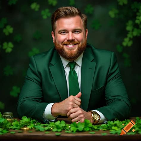 J.D. Vance in St. Patrick's Day attire on Craiyon