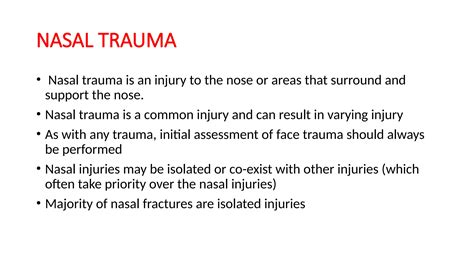 Nasal trauma, septal hematoma and nasal abscess..pptx