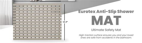 Buy Eurotex Rectangular Shower Mat Non Slip for Bathroom, Anti Skid ...