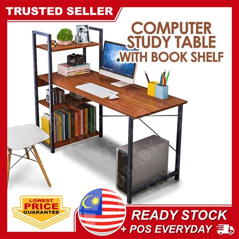 Study and Computer Table with Book Shelf 的图像结果