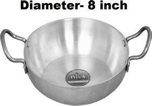 Diya Induction Base Aluminium Anodized Kadhai 20.32 cm diameter 1.8 L ...