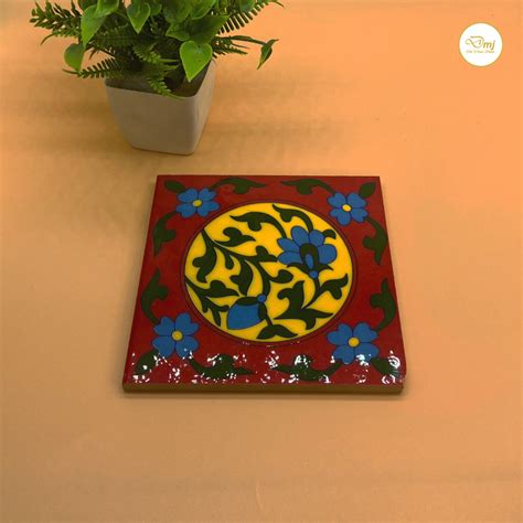 Buy Handpainted Blue Pottery 5x5 Ceramic Tiles for Wall Art | DMH ...