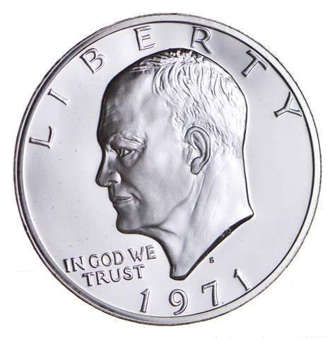 Silver - SPECIALLY MINTED - S Mint Mark - 1971 -S - 40% Eisenhower ...