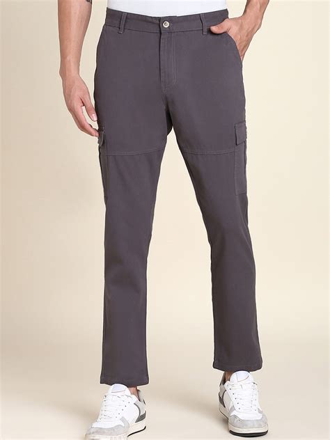 Men's 6 Pocket Dark Grey Solid Cargo – DENNIS LINGO