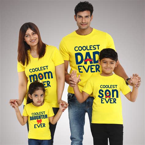 Buy COOLEST DAD MOM SON DAUGHTER EVER MATCHING T SHIRTS @ gfashion ...