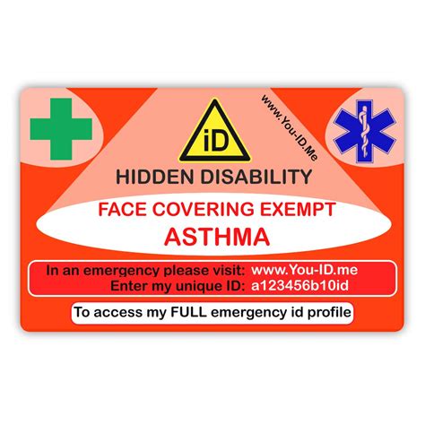 Buy You ID me Hidden Disability Card, Medical Condition Awareness Card ...