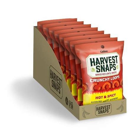 Harvest Snaps Crunchy Loops Hot & Spicy Caddy, 1.35 Ounce, 8 Per Case