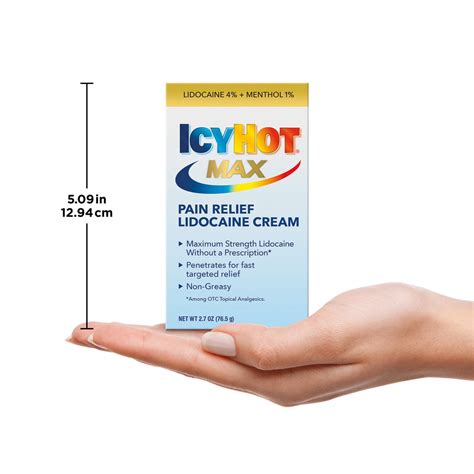 Buy Icy Hot Max Strength Pain Relief Cream With Lidocaine Plus Menthol ...
