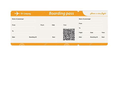 Editable Plane Ticket Template