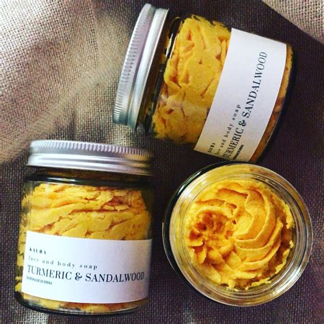 Organic Turmeric & Sandalwood Whipped Creamy Soap by Kaura India