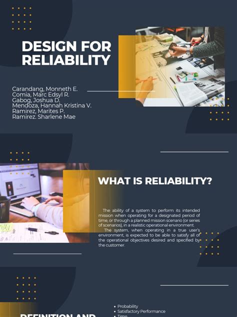 Image result for Examples of Design for Reliability
