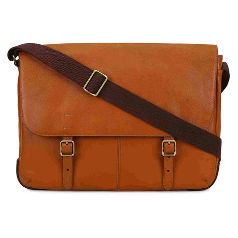 Fossil Buckner Leather 40.64 cms Brown Messenger Bag (MBG9429231 ...