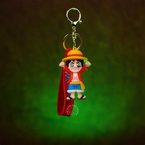One Piece Monkey D. Luffy Celebration Chibi 3D Rubber Keychain - The ...