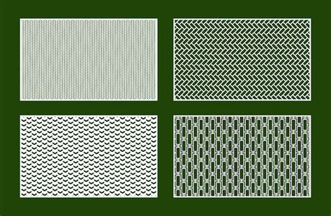 Line shape pattern frames for cnc laser cutting | Premium Vector