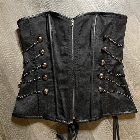 Spirit of Halloween Black corset with zipper size... - Depop