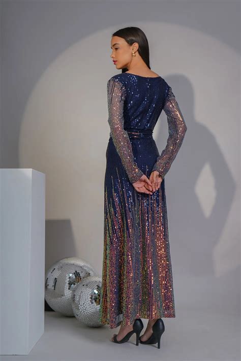 Twinkle Tales Wrap Dress, Blue – Charcoal Threads