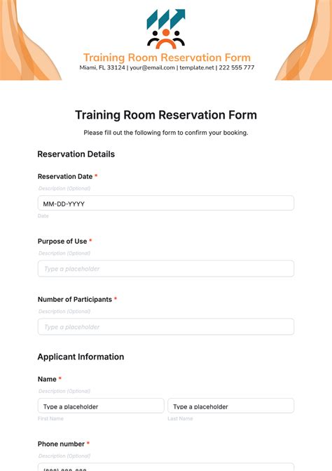 Free Reservation Form Templates to Edit Online