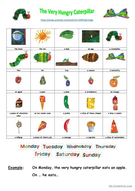 The Very Hungry Caterpillar Worksheets - Alajnabia.com