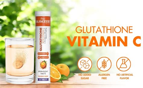 Balancekart L Glutathione Tablets 500mg with Vitamin C 40mg, 20 ...