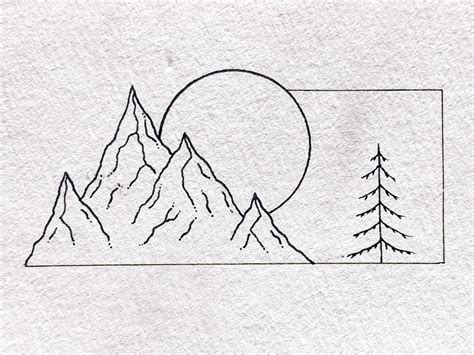 Mountain Drawing at PaintingValley.com | Explore collection of Mountain ...