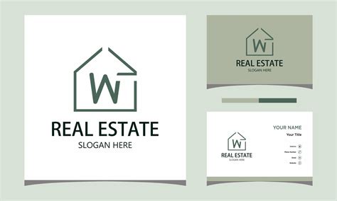 Real Estate Logo Design with Letter W Graphic by ivynn · Creative Fabrica