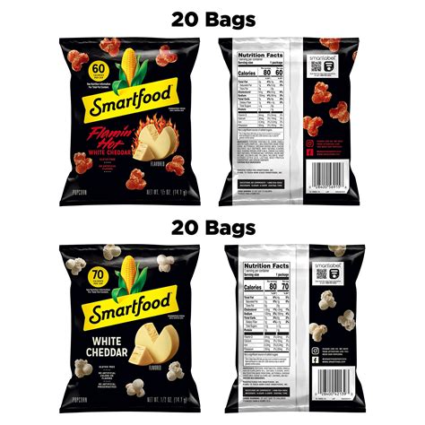 Snapklik.com : Smartfood Popcorn, White Cheddar And Flamin Hot White ...