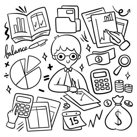 Premium Vector | Hand drawn accountant doodle art illustration