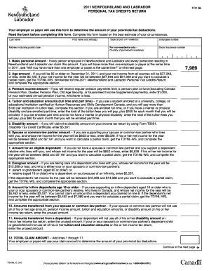 Fillable Online mun td1nl 2010 form Fax Email Print - pdfFiller