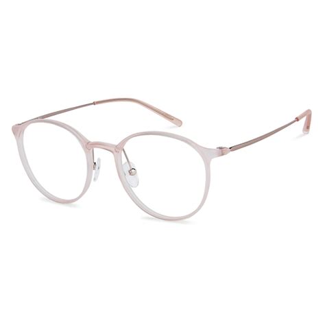 Buy Blue Block Screen Glasses: Transparent Pink Full Rim Round Lenskart ...