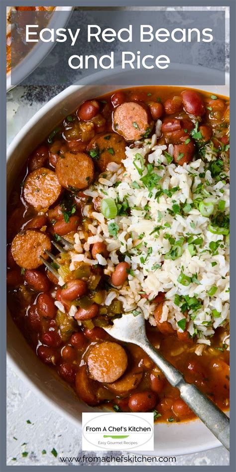 Easy Red Beans and Rice | Andouille sausage recipes, Red beans and rice ...