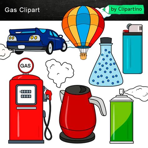 States of Matter Gas Clip Art | Science Clipart by Clipartino | TPT