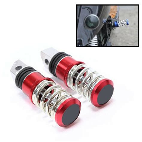 Vksun Spring Coil Style Bike Foot Rest ped Set of 2 Red For Honda ...