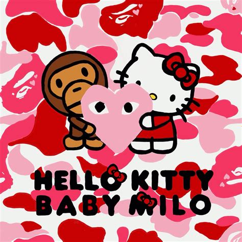 Hello kitty x bape Valentine’s Day 💕 | Hello kitty drawing, Hello kitty ...