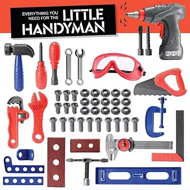 76 Pcs Kids Tool Bench Set, Foldable Tool Set with Electronic Play ...