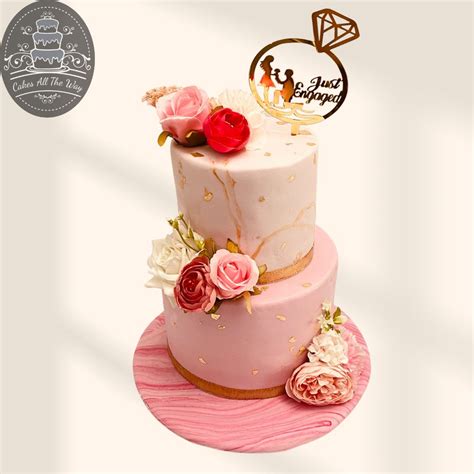 2-Tier Engagement Cake – Cakes All The Way