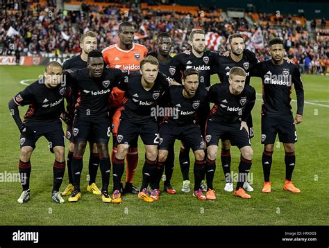 Washington DC, USA. 4th Mar, 2017. D.C. United starting squad before an ...
