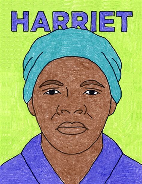 How you can Draw Harriet Tubman Tutorial and Tubman Coloring Web page ...