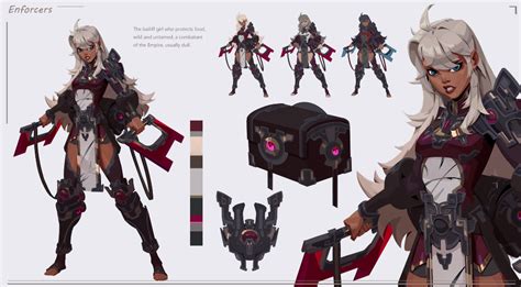 the concept art for an animated female character