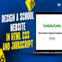 Image result for GeeksforGeeks Website Design Using HTML CSS and JavaScript