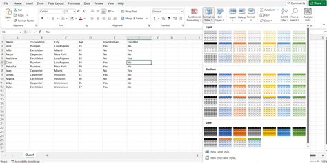 Image result for Table Excel Tutorial