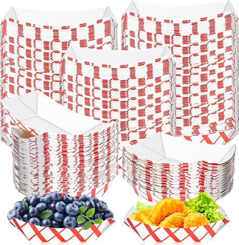 Amazon.com: MotBach 300 Pack 1/2 Lb Paper Food Boat Trays Disposable ...