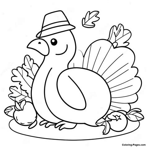 Cute Thanksgiving Coloring Page | Coloring-Pages.com