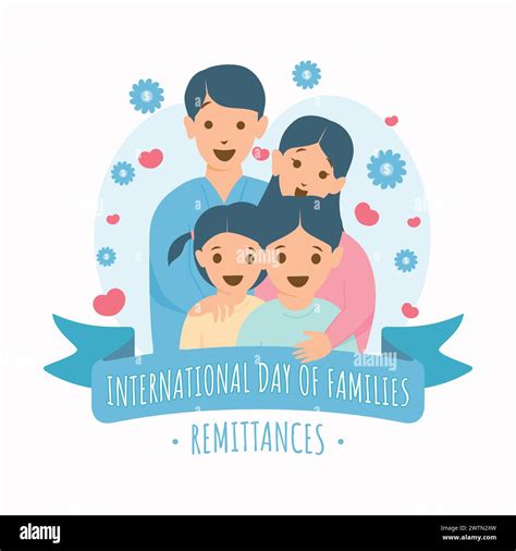 International Day of Families Remittances Colorful vector template ...