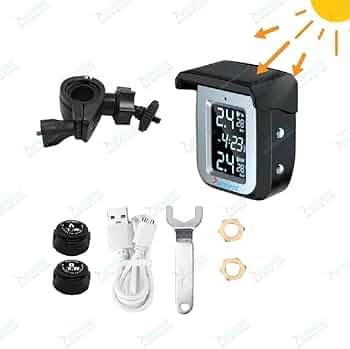 Durvient.com Solar Powered Motorcycle Tyre Pressure Monitoring System ...
