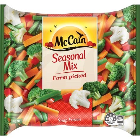 Calories in Mccain Mixed Vegetables Seasonal Mix calcount